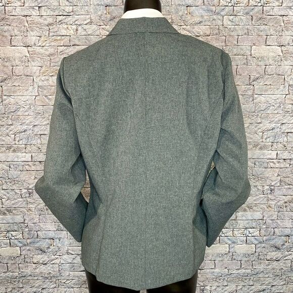 Scarlett 3 Button Gray Blazer Womens Size 11-12 Career Wear Notched Lapel - Picture 3 of 7